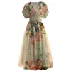 Sitio independiente transfronterizo Amazon Temu vestido de verano para mujer de una pieza, holgado, cuello en V, manga corta, moda trendy, venta al por mayor