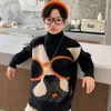 Ropa para niños suéter de otoño e invierno para niños camisa interior para niños medianos y grandes 2023 Ropa de invierno suéter de cuello redondo medio para niños venta al por mayor moda