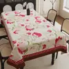 Mantel Estilo Americano, Impermeable, Resistente al Aceite, No Requiere Lavado, Mantel de Mesa de Comedor Atmosférico, Lujo Ligero, Sensación de Alta Gama, Mantel para Mesa de Café Rectangular, Estilo Nuevo