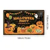 Tela de Fondo Nueva Transfronteriza para Halloween con Decoraciones de Calaveras para Montaje de Ambiente de Fiesta y Carnaval, Tela Colgante, Banderines Colgantes, Banderas