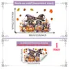 D22997 Tema Colheita de Frutas de Outono Decoração Pendente Adesivo de Janela para Portas e Janelas de Vidro Decoração de Feriado Adesivo de Vidro Eletrostático