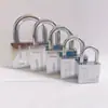 Candado de Acero Inoxidable, Candado con Llave, Candado de Hierro Impermeable, Candado Blanco de Acero para Exteriores, Cabeza de Bloqueo de Hoja, Candado Pequeño