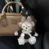 Chaveiro Lanyard Pingente Boneco de Pelúcia Urso Shirley Rose Duffy Fofo de Outono e Inverno Presente de Aniversário para Casal