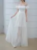 Vestido de novia ligero estilo coreano, sin tirantes, sencillo, de nicho, alta gama, con mangas móviles, adecuado para fotografía de viajes al aire libre, compromiso y registro, al por mayor