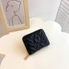 2024 Nuevo Estilo Transfronterizo Bordado Corazón Billetera Corta Moda Bolso de Mano Tarjetero para Mujer Monedero de Gran Capacidad Moderno