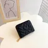 Bolsa de mano corta bordada con corazón, billetera corta, bolso de mano de moda, tarjetero para mujer, monedero de gran capacidad