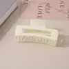 Pinza para el Cabello Mate Transfronteriza Tipo Pinza de Tiburón con Acabado de Alta Gama, Pinza de Garra Rectangular Simple de 13 cm, Tamaño Grande para Cabello Grueso, Accesorio para el Cabello para Mujer