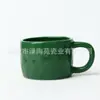 *Nuevo 0048* 9.5*6.7cm 330ml *Taza Martillada*Taza de Forma Especial*Taza de Café con Patrón de Ola*Cerámica