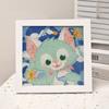 Animación de Dibujos Animados Nueva Pintura de Diamantes Kuromi DIY Juguetes de Pintura de Diamantes Hechos a Mano para Niños con Marco de Fotos Mesa Regalo