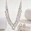 Jóias de casamento Garra Cadeia Série Diamante Nu Zircão Brincos Colar terno Mulheres Noiva Vestido de Noite High-end Luxo Diamante Cheio