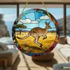 Adornos redondos colgantes temáticos de animales de acrílico transfronterizos, adecuados para uso en interiores y exteriores como atrapasoles