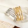 Venta Caliente Transfronteriza Pulsera de Acero Inoxidable de Ala Ancha Europea y Americana Chapada en Oro de 18 Quilates Pulsera de Acero de Titanio Personalizada Retro para Mujer Todo Fósforo