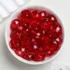Cuentas de resina transparentes en forma de estrella con pequeñas facetas y agujeros grandes, cuentas planas para joyería DIY, cadenas de teléfono, pulseras de cuentas y accesorios