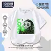 Nueva Camiseta de Manga Corta Delta Action Clothing para Niños Algodón Puro Casual Weilong Manga Media Lobo Rojo Top Holgado Verano