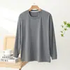 Outono e inverno novo quente veludo masculino casual tamanho grande suéter top camiseta de manga longa de veludo pode ser usado fora camisa base pijama