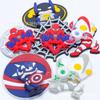 Novedad Más Vendida para Niños Cool Spider-Man Etiqueta de Plástico Sello de Goma DIY Molinillo de Viento Giratorio Divertidos Accesorios para Ropa