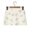 Saia Floral Francesa Justa ao Quadril com Fendas em Ambos os Lados 2025 Nova Saia Mini de Verão de Cintura Baixa e Ajuste Slim com Leggings