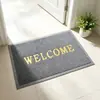 Tapete para Porta de Entrada 45*75cm com Palavra em Inglês 'Welcome', Tapete Antiderrapante para Hall de Entrada de Casa