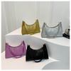 Bolso de Hombro con Lentejuelas de Moda para Mujer 2024 Primavera Nuevo Estilo Coreano Simple Estilo Occidental Bolso Cuadrado Pequeño Bolso de Hombro Perlado