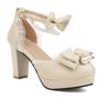 Sandalias Baotou Zapatos Lolita Zapatos de Princesa Lo con Falda Tacones Altos Planos de Tacón Grueso para Mujer Zapatos Lolita para Mujer