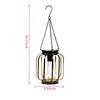 Linterna de Arte de Hierro Alimentada por Energía Solar para Tenis Amazon Luz Colgante de Red Vintage Linterna Hueca Decorativa para Jardín Exterior y Patio