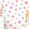 Pegatinas de Pared Florales Coloridas Estilo Bohemio, Pegatinas de PVC Autoadhesivas Florales de Margarita Fresca para Decoración de Pared de Dormitorio