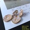 Pendientes de Comercio Exterior Europeos y Americanos Estilo Retro de Hong Kong Piedra de Grava de Color Pendientes de Aguja de Plata Redondos y Cuadrados Barrer Hombro Pendientes Largos Joyería