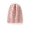 Gorro de cachemira para otoño e invierno para mujer, estilo coreano, con patrón trenzado, cálido, protector de orejas, versátil, adecuado para usar después del parto, gorro de lana tejido, gorro para clima frío