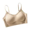 Ropa Interior Sin Costuras Tirantes Finos Base Líquida Ropa Interior Sin Costuras Sin Varillas Soporte Suave Ropa Interior Copas Completamente Fijas Sujetador de Espalda Bonita