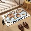 Encantadora Alfombrilla Antideslizante para Baño Kapibala Barro de Diatomeas para el Hogar Puerta del Baño del Inodoro Absorbente de Agua Secado Rápido Felpudo