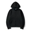 Sudadera con Capucha tipo Cárdigan Estilo Europeo y Americano, Top Deportivo de Color Sólido, Unisex para Otoño e Invierno, de Manga Larga con Cremallera, Casual y Elegante