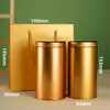 Latas de Chá Verde para Jogos Jiugong Latas de Ferro Caixas de Presente Vazias Seladas de Alta Qualidade Meio Jin Um Jin Latas Vazias de Chá