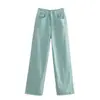 Jeans Wide Leg Slim de Cintura Alta para Mulheres, Soltos e Pequenos, Novo Estilo Coreano Reto Versátil com Caimento Longo até o Chão