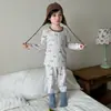 Conjunto de Ropa Interior Térmica de Lycra de Manga Larga Antibacteriano de 10A para Niños y Niñas Jóvenes, Ropa de Otoño y Pantalones, Ropa para el Hogar para Niños y Niñas