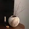 Vaso de Cerâmica Jingdezhen Estilo Chinês Novo Retrô Pote de Barro Sentido de Alta Qualidade Vaso de Flores Ornamentos de Decoração para Sala de Estar