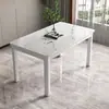Mesa de comedor de vidrio templado para el hogar mesa de comedor pequeña simple para apartamento y juego de sillas mesa de comedor rectangular simple para comer para habitación de alquiler