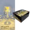 Lámpara de mesa de cristal creativa transfronteriza, luz nocturna LED de diamante, decoración electrónica, lámpara de ambiente de refracción para dormitorio y mesita de noche.