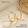 Pendientes Grandes Clásicos Europeos y Americanos Ins Transfronterizos Pendientes de Acero Inoxidable Chapados en Oro de 18K Brillantes Personalizados Moda Joyería para Orejas Venta al por Mayor