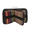 Estuche plegable para lápices de 72 agujeros para pasar páginas, Cortina de lienzo especial para bolígrafos marcadores, para mina de color, Universal, Gran capacidad, Almacenamiento de papelería