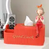 Menina da Apple lenço controle remoto armazenamento decoração moderno minimalista sala de estar corredor rack de TV decoração de casa