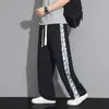 Pantalones de Lino de Seda Helada para Hombre, Verano Delgados Transpirables Rectos, Holgados de Pierna Ancha Frescos de Verano Deportivos Casuales