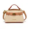 Bolso Nuevo de un Solo Hombro Estilo Coreano para Niños y Niñas, Bolso de Mano de Mezclilla con Cierre Redondo para Niñas Pequeñas, Elegante Bolso Accesorio Infantil con Bloques de Color