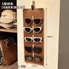 Cordón de Cuero Retro para Gafas de Sol Bolsa Uso en Casa Gran Capacidad Montado en Pared Bolsa de Almacenamiento para Gafas Bolsa de Almacenamiento para Exhibición de Gafas de Sol
