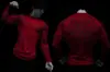 Breathedivinity Marca Americana de Moda Estilo Oscuro Camiseta de Manga Larga para Hombre Top Elástico para Deporte y Fitness