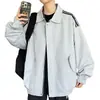Chaqueta Deportiva de Moda Otoño e Invierno para Hombre con Tres Rayas, Chaqueta de Trabajo Estilo Coreano para Adolescente, Chaqueta con Solapa Rayada