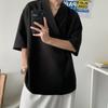 Diseño de camisa WSCSR sentido de alta gama top estilo abstinencia de verano camisa de manga corta para hombre