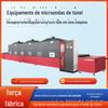 Equipamento de secagem e esterilização de pó de grão grosso tipo túnel, micro-ondas de grão grosso, máquina de cozimento de baixa temperatura, instalação gratuita