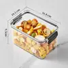Cajas de almacenamiento de latas de té perfumado para la salud de cuatro compartimentos cuadradas de plástico de seis compartimentos para cereales de grado alimenticio empaque caja al por mayor