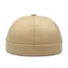 Sombrero de verano para hombre sombrero de melón de cuero sombrero principal de piso sombrero coreano de calle hipster hip hop sombrero sin ala yuppie moda sombrero de piso