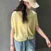 2026 Conjunto de Duas Peças Cardigã Tricotado Estilo Coreano de Verão para Meninas Saia Jeans Estilosa Manga Curta Fino Versátil Tendência